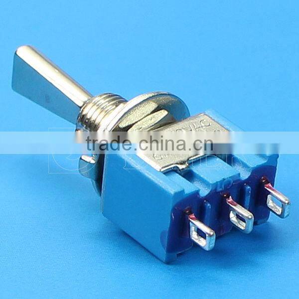 MTS-102-F1 ON-ON with metal flat handle 6 PIN toggle switch