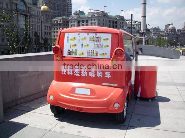 48V4.2KW 2 seats electric mobile street food vending cart beverage vending cart for sale