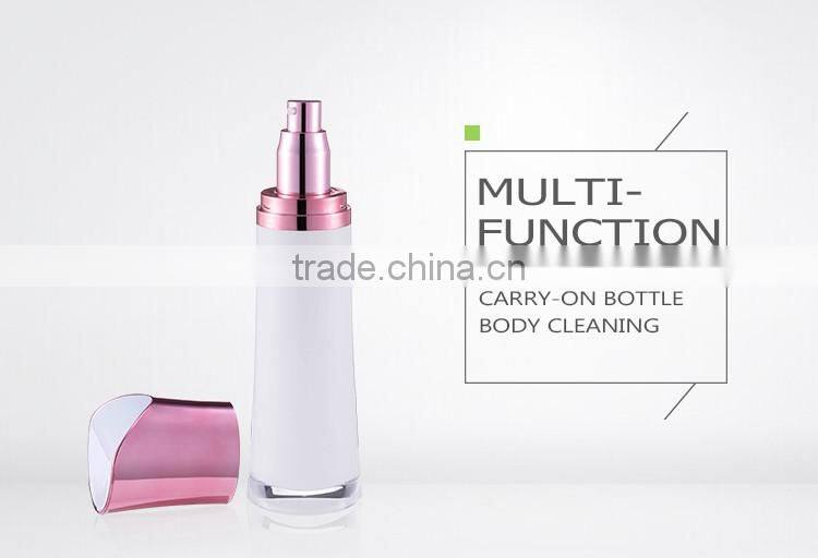 China made new PMMA materia screen printing cosmetic packaging bamboo lotion bottle