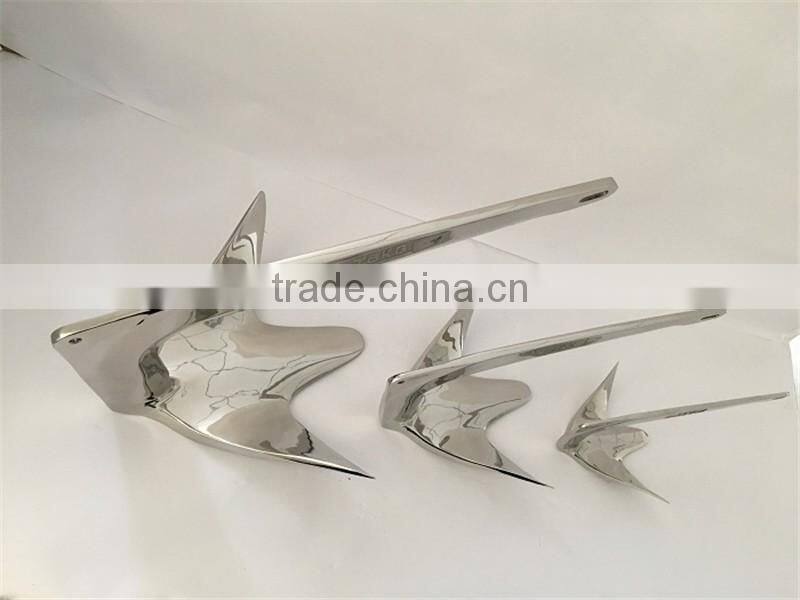 stainless steel boat anchor polished A Bruce anchor