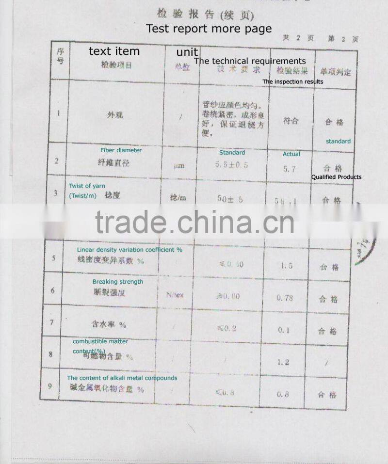 E-glass fiber yarn 12tex for heater element electric maker