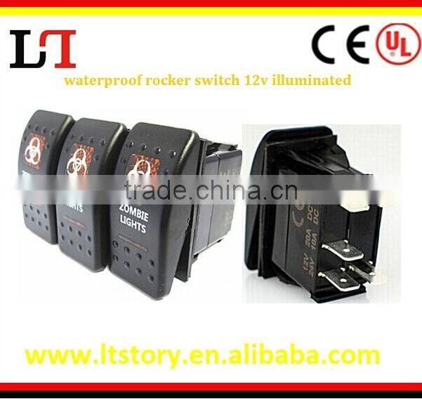 waterproof rocker switch 12v illuminated