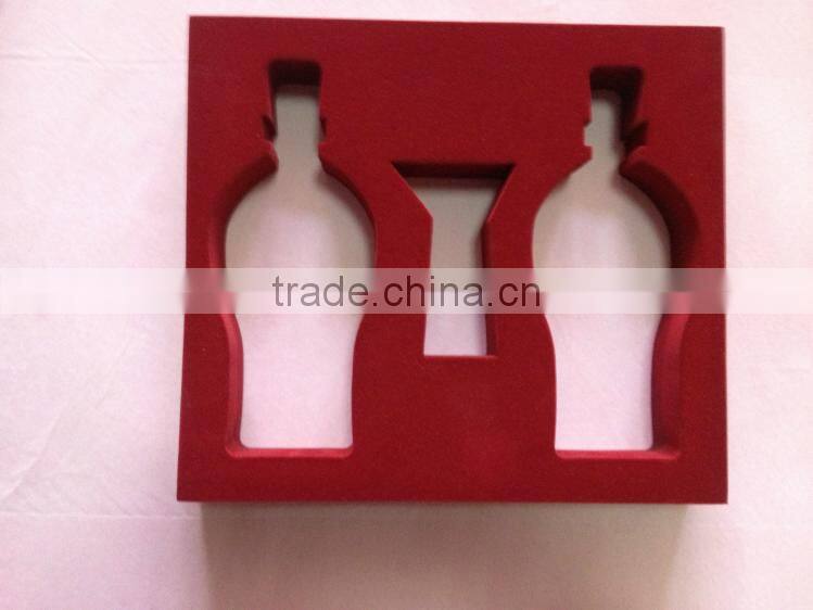 flocking box, flocking jewellery box, EVA foam with flocking, flocked EVA foam packing