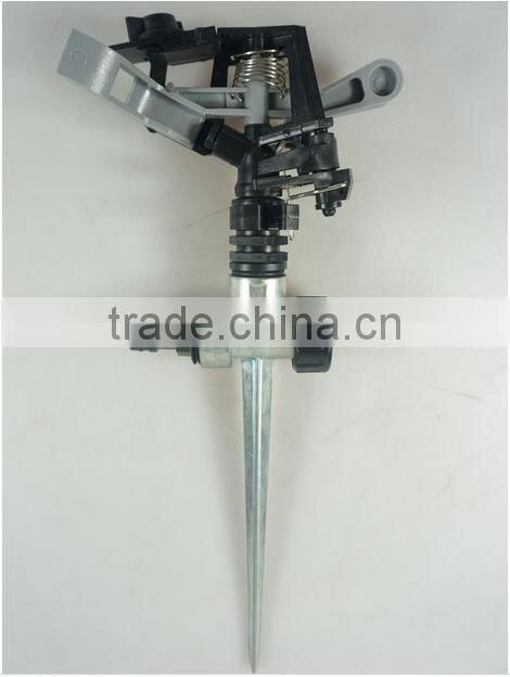 Agriculture irrigation plastic impact adjustable water sprinkler