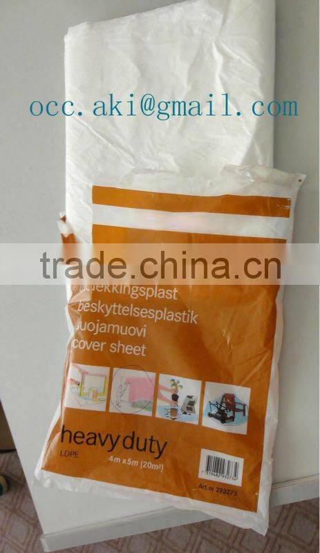 PE Plastic Drop Sheet for paint protective