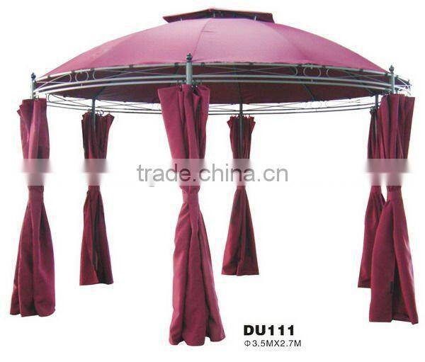 Round Steel Gazebo polyester cover with PA coated