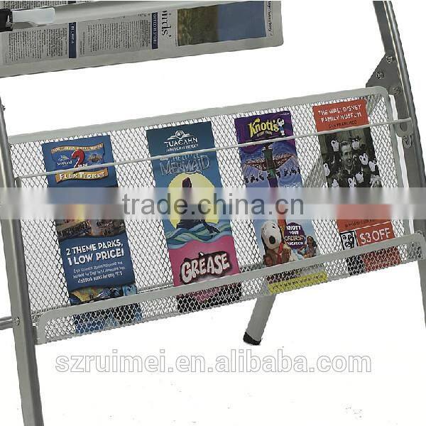 Customized floor standing multi-layer newspaper display