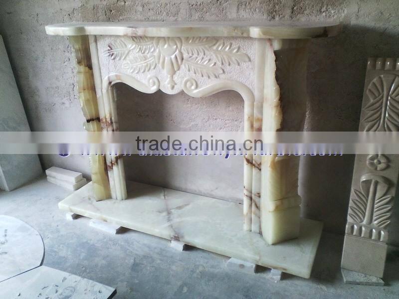 BEAUTIFUL MULTI GREEN ONYX FIREPLACES