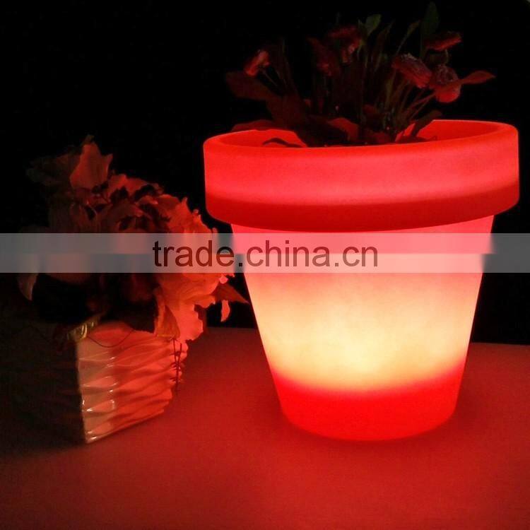 LED light led flower pot planter plastic LED Colorful floor decorative flower vases