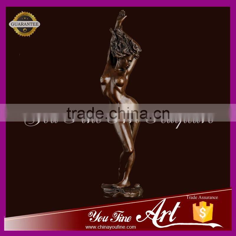 sexy woman bronze beauty statue dancing sculpture