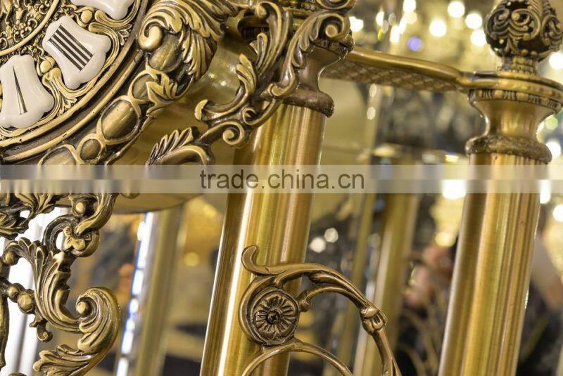 Antique Design Vintage Floor Standing Clock, Marble Base Copper Clock