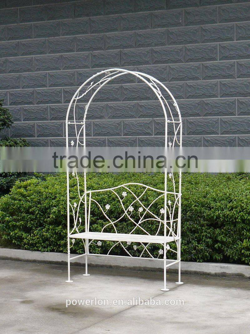 Antique White Wrought Iron Shabby Chic Garden Wedding Arch Archway
