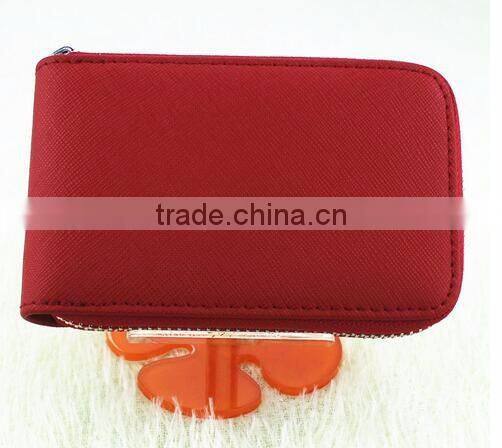 cy278 Genuine Leather Women Card Holder Wallets Small High Quality Female Pillow Purse Fashion Organ Zipper Credit Card Coin Bag