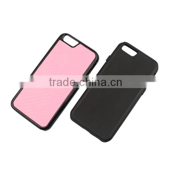 Cheap price custom blank TPU PC mobile phone case cover with leather for iphone 6 6 plus