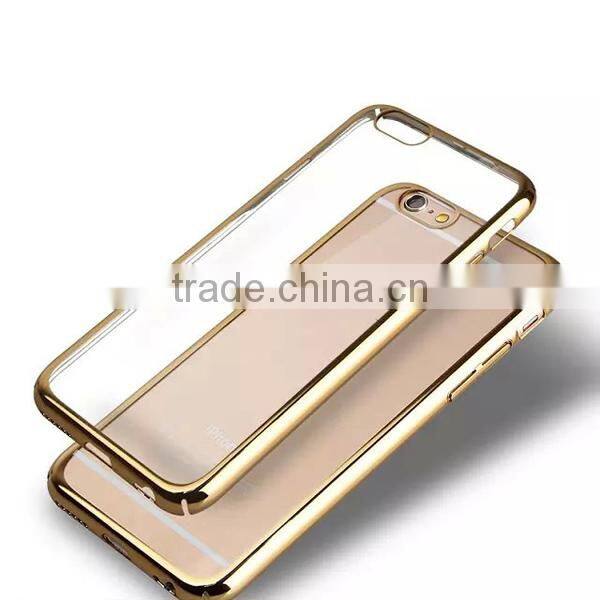 Plating craft TPU phone case,transparent protective cover for iPhone 6S&6Plus