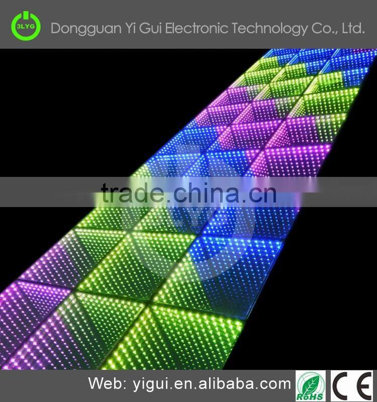 factory direct sale 3 D dance floors /light up led dancing floor
