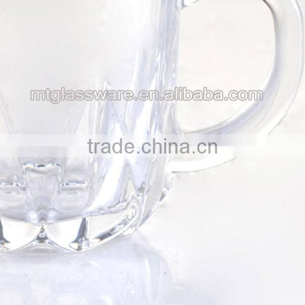 Machine Pressed Glass Tea Cup for Drinking Tea Cup with Handle