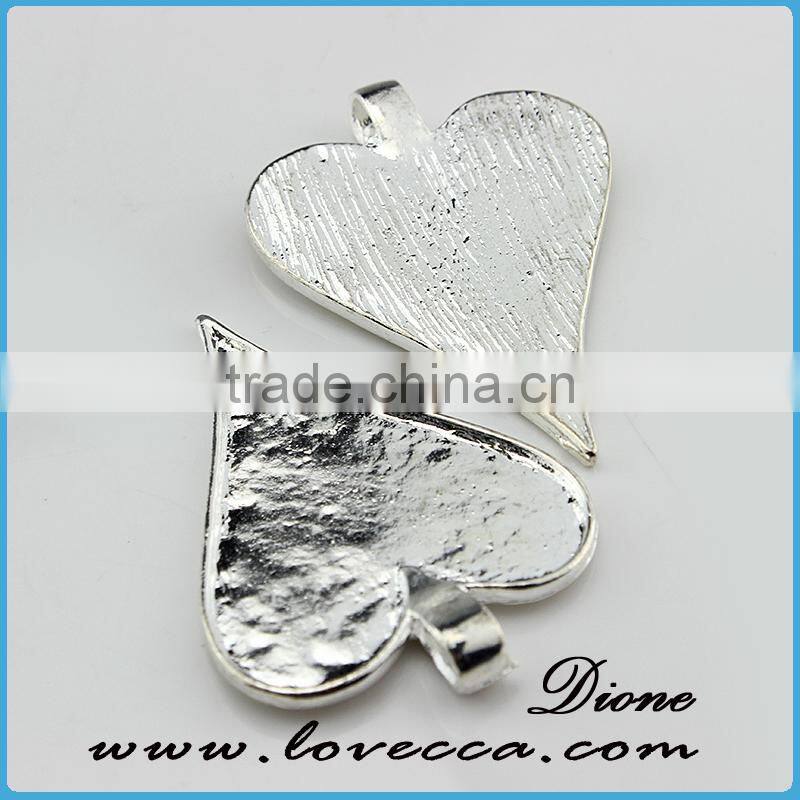 Silver DIY pendant cabochon settings,silver jewelry cameo jewelry settings,Silver Metal Charms setting