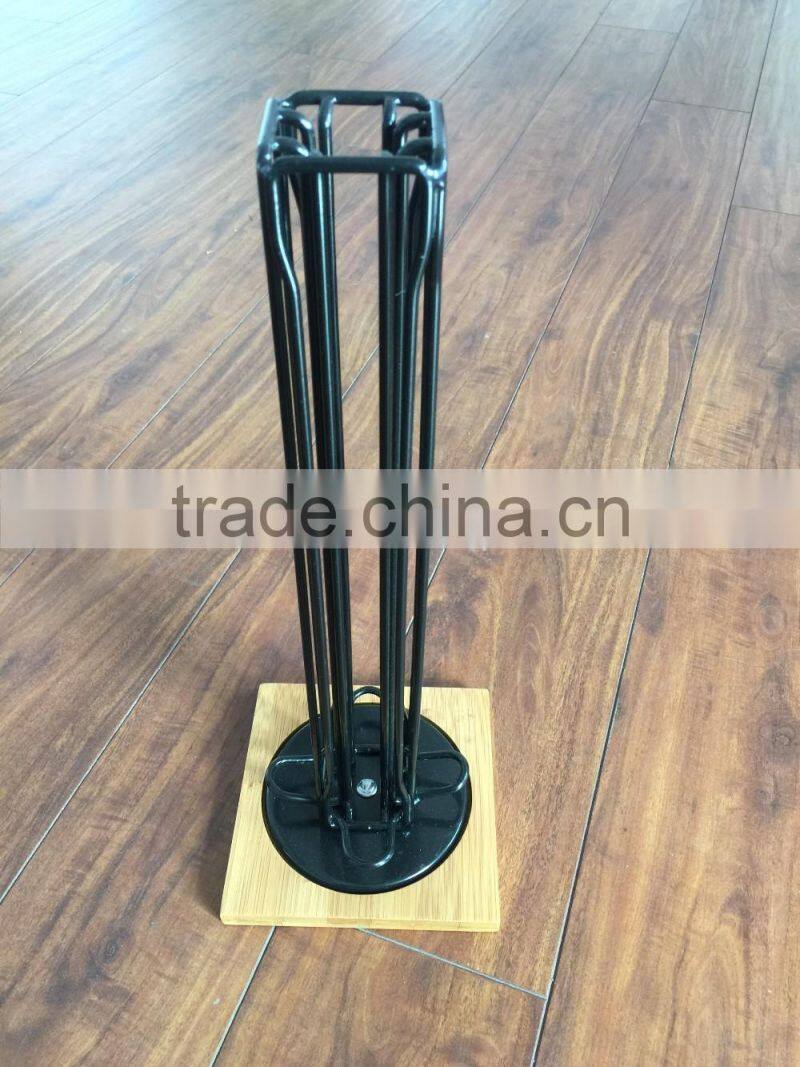 iron+bamboo Nespresso Coffee capsule holder,coffee pack rack,coffee pod holder