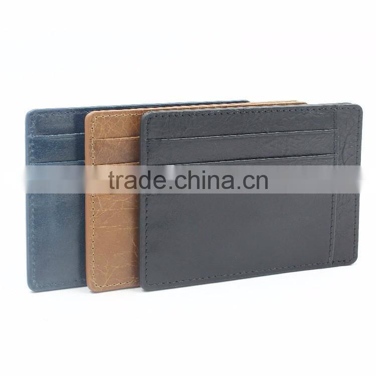Oil wax slim card holder