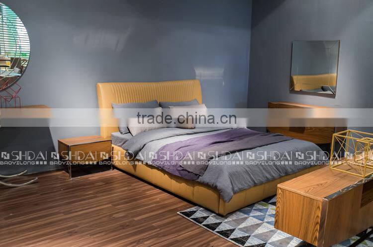 Gorgeous Modern Tufted Queen Size White PU Leather bed B9032