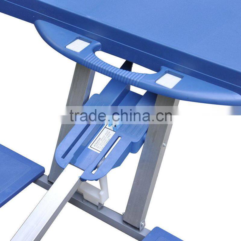 Portable Folding Table Tops Picnic Camping Outdoor Plastic Aluminum Sheet Dining 4 Chairs/Benches