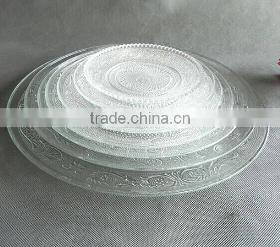 High quality transparent glass fruit plate