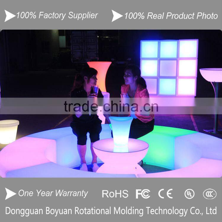 rechargeable color changing LED stool/led bar counter