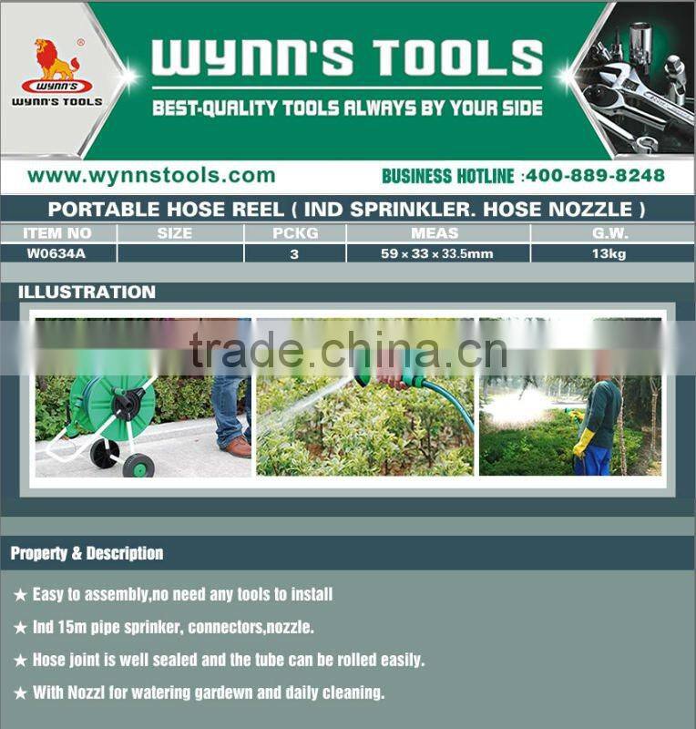 PORTABLE HOSE REEL ( IND SPRINKLER. HOSE NOZZLE )
