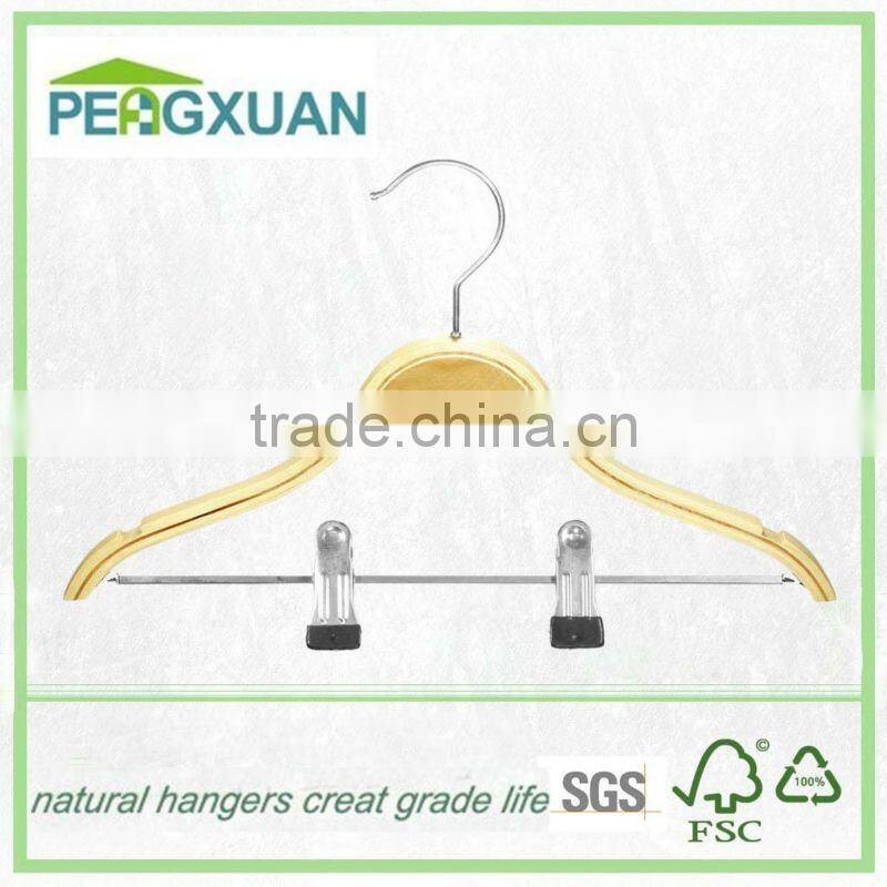 guangxi Factory wholesale best price natural wooden hanger clothes
