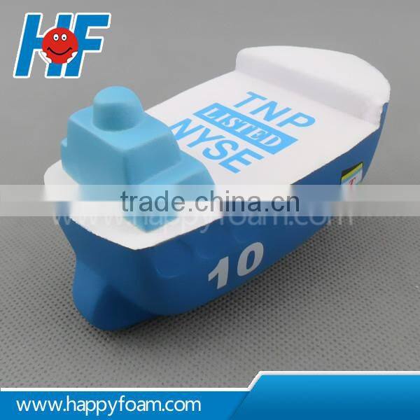 pu promotional cheap gifts boat stress toy