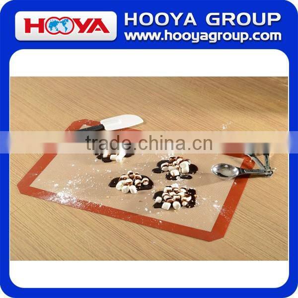 Non Stick Silicone Baking Mat with Glass Fibre Silicone Liner for Bake Pans & Rolling - Macaron Pastry Cookie Bun Bread Making