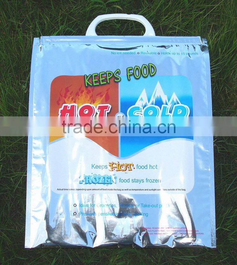 Custom Plastic Insulated Aluminum Cooler Bag Insulated Thermal Bag Insulated Foil Grocery Bag