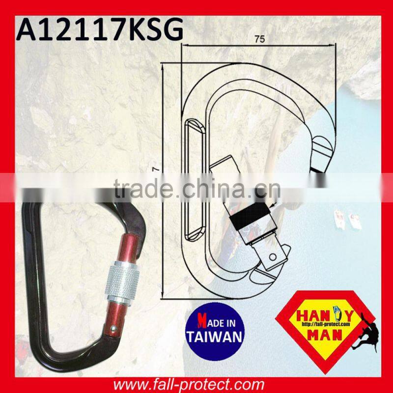 Quicklock Triple Lock Rock Climbing Aluminum Carabiner For Rescue