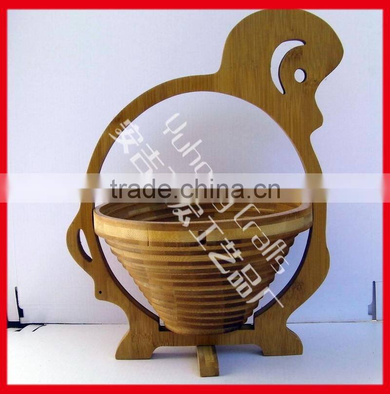 Export only factory sale Eco-bamboo folding basket