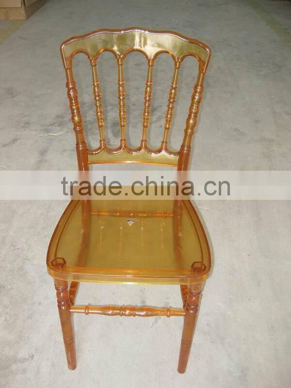outdoor clear resin napoleon chair for wedding
