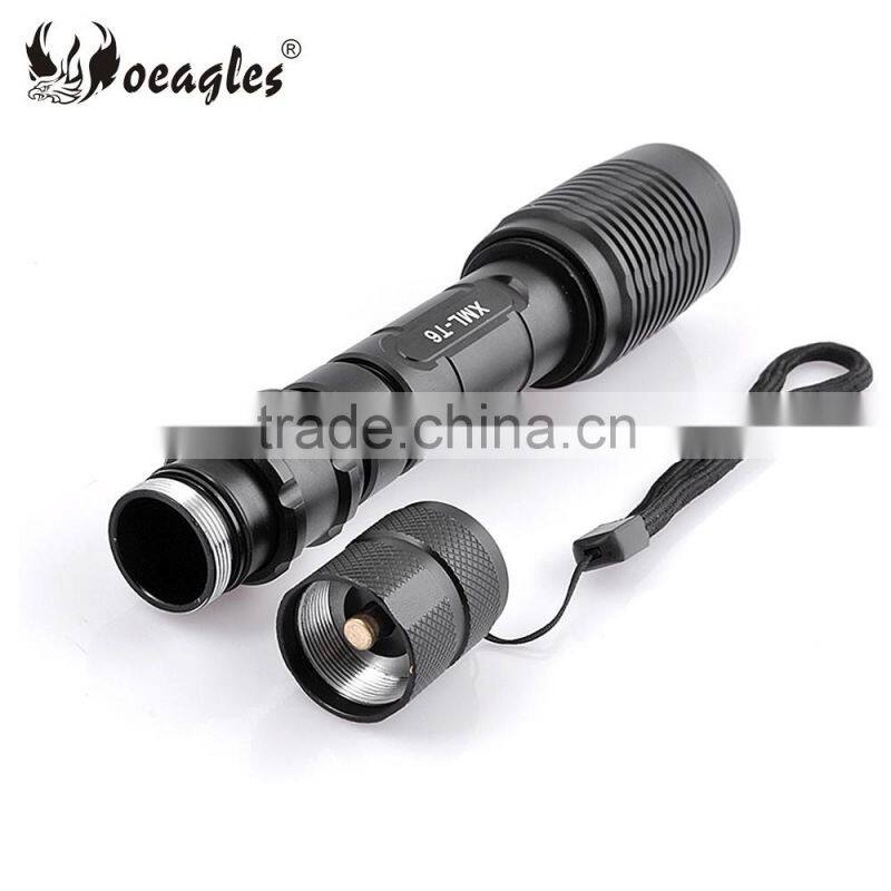 Oeagles XML T6 LED 1800 lumens Zoomable White Light LED Bicycle Flashlight Torch set