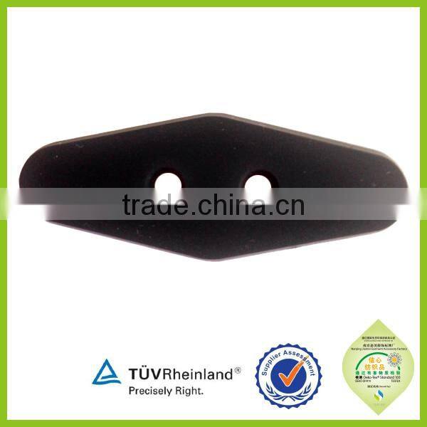 Two Hole cord lock stoppers pu fake leather stoppers for clothing