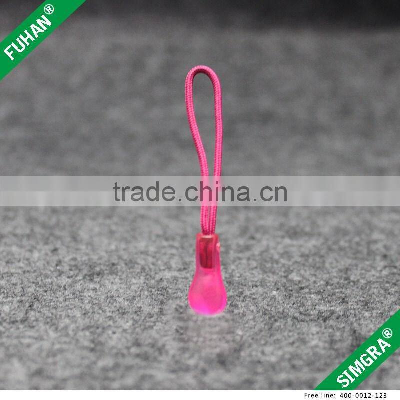 Pink Color Embossed Zipper Puller and Slider for Bag