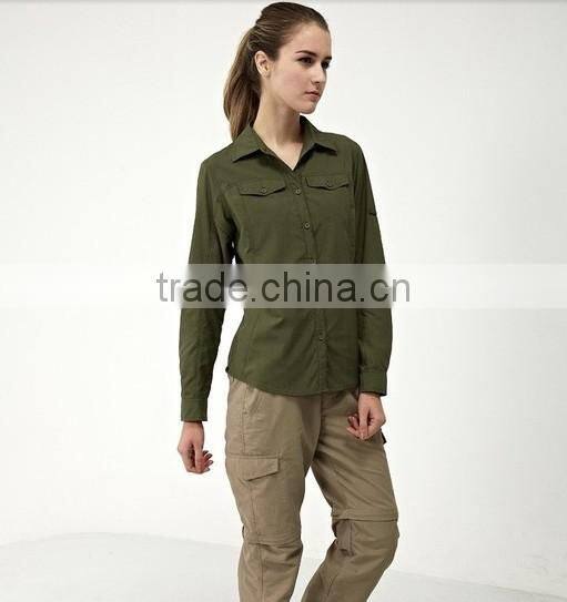 2017 New Arrival fashion hiking camping Active men outdoor shirts Uv resistant WOMENS sports shirts