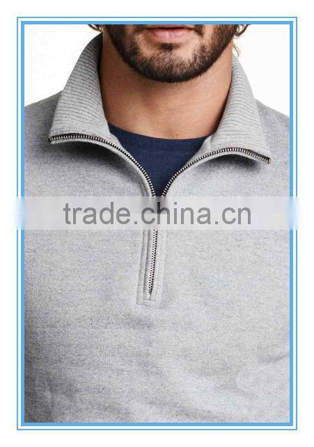 Mens sweatshirt with stand-up polo collar