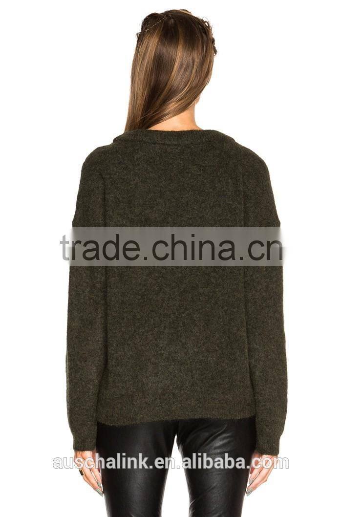 2016 new arrival lady mohair sweater customized factory price