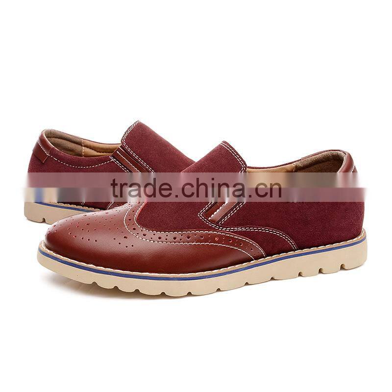 wine red brogue men leather shoes relaxation have sample, high quality adults casual shoes fashion for men business fashion styl