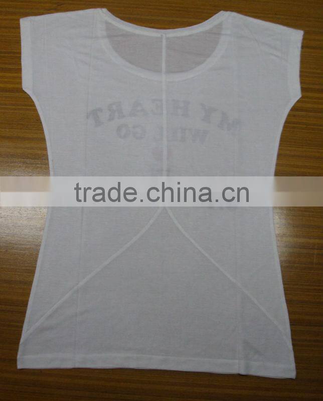 viscose t-shirts , 100%viscose women short sleeve printed t-shirts,