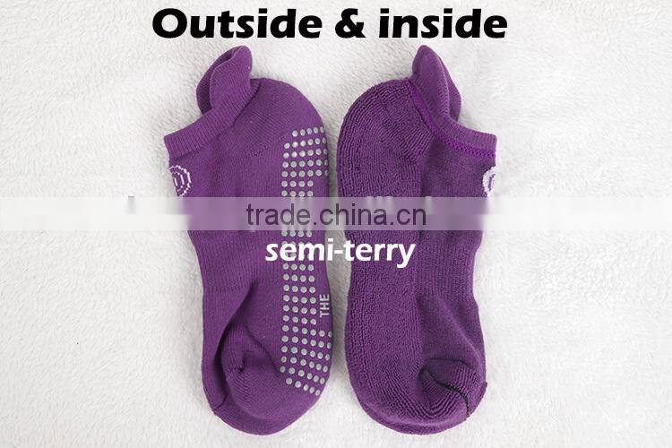 comfortable sport terry non slip bamboo women ankle socks