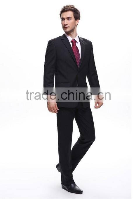 latest design custom made black wool coat pant mens suit