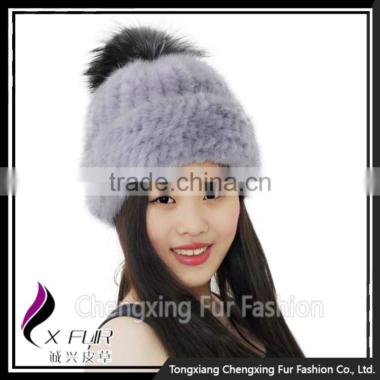 CX-C-239Q Winter Fur Hat For Women Knitted Mink Fur Hat