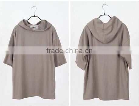 Couple Set Hooded Frayed Pullover + Sweat Shorts