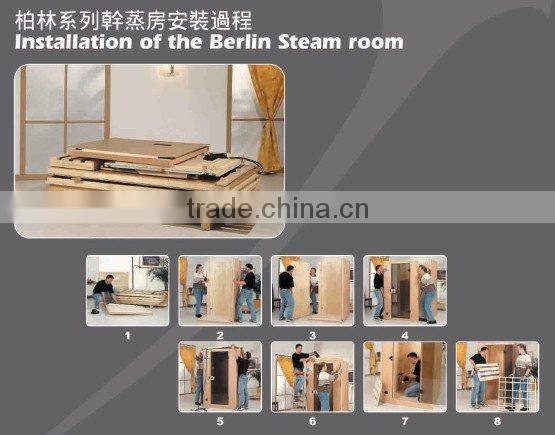 Wooden sauna dry steam room
