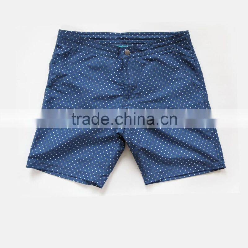 17.5 Inch Outseam Slim Fit Mens Boardshort Tailored Swim Short Quick Drying Recycled Polyester Custom Wholesale Gentleman Stylis